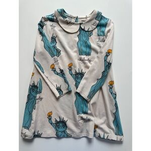 knee length dresses for ladies mini rodini bear single print dress pink – kodomo main image 0